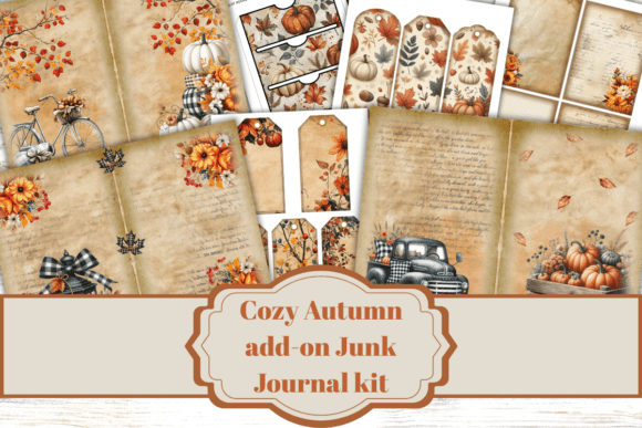 Download Cozy Autumn Mini Junk Journal Kit, - Journal kit Collection