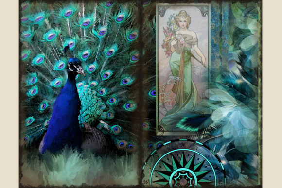 Download Peacock Junk Journal Kit and Ephemera - Journal kit Collection