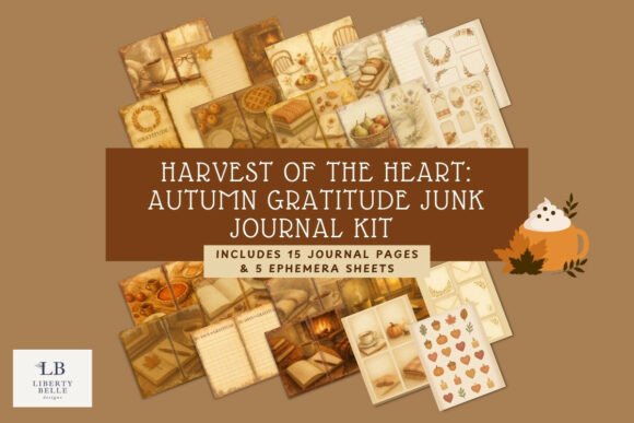 Download Autumn Gratitude Junk Journal Kit - Journal kit Collection