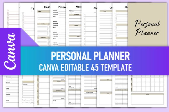 Download Personal Planner for Canva KDP Interiors - Kdp interior Collection