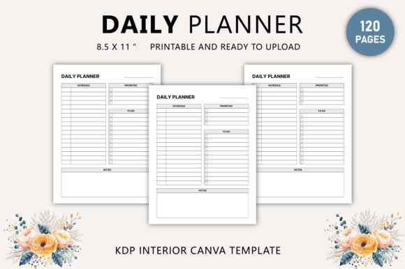 Download Editable Daily Planner KDP Interiors - Kdp interior Collection
