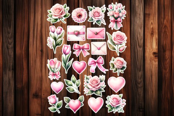 Download Valentine Floral Printable Sticker Sheet - Premium Resources