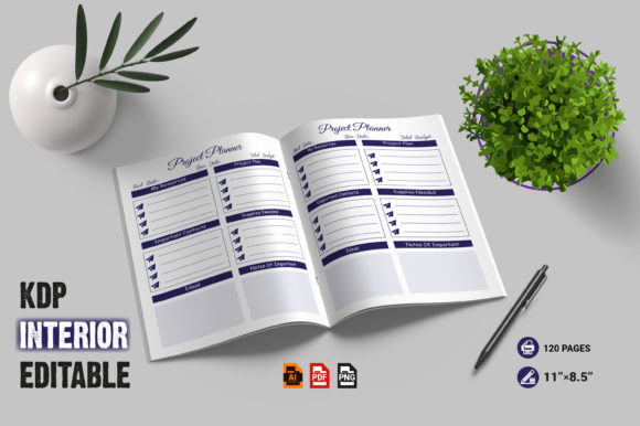 Download Daily Project Planner KDP Interior. - Kdp interior Collection