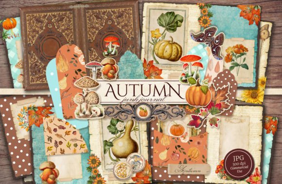 Download Autumn Junk Journal Kit - Journal kit Collection