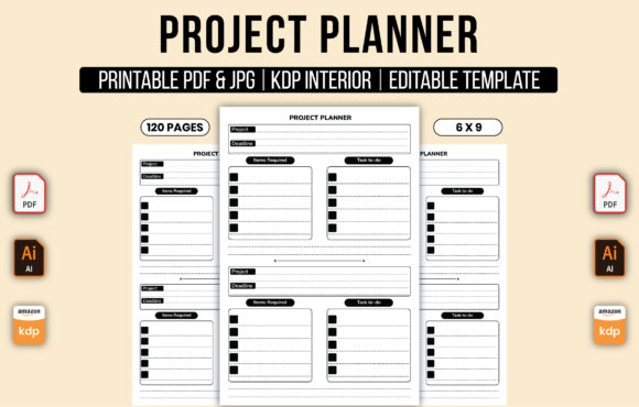 Download Project Planner - KDP Interior - Kdp interior Collection