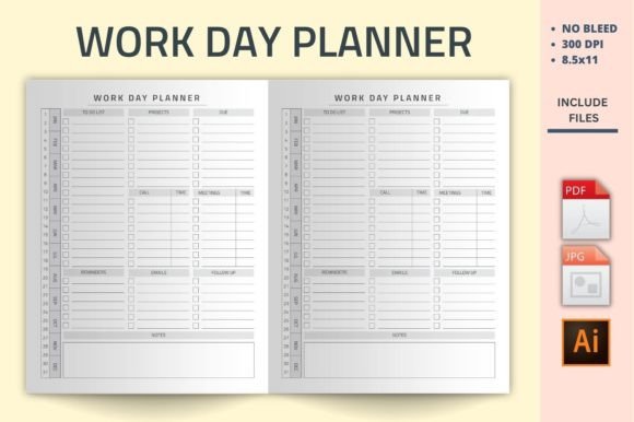 Download Work Day Planner Kdp Interior - Kdp interior Collection