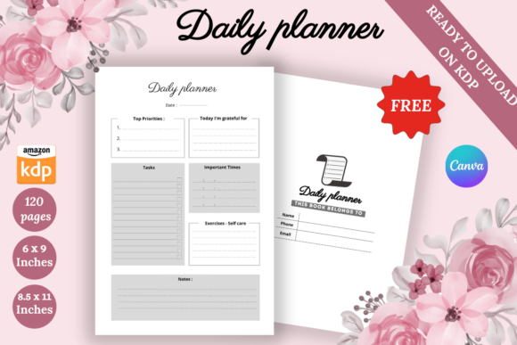 Download FREE KDP Interior Daily Planner - Kdp interior Collection