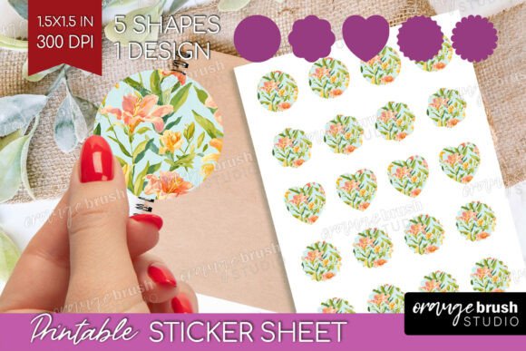Download Spring Floral Printable Sticker Sheet - Premium Resources