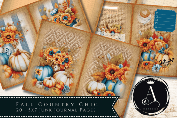 Download Fall Junk Journal Kit - Country Chic - Journal kit Collection