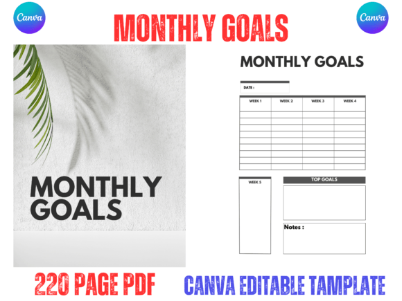 Download Monthly Goal Planner KDP Interiors - Kdp interior Collection