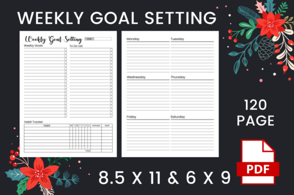 Download Weekly Goal Setting KDP Interior - Kdp interior Collection