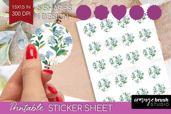 Download Spring Floral Printable Sticker Sheet - Premium Resources