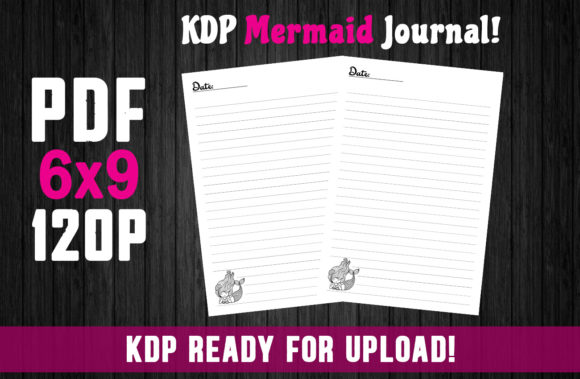 Download Kdp Interiors - Cute Mermaid KDP Journal - Kdp interior Collection