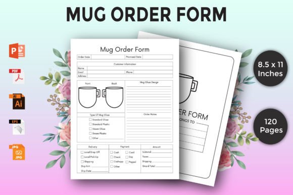 Download Mug Order Form Logbook - Kdp Interior - Kdp interior Collection