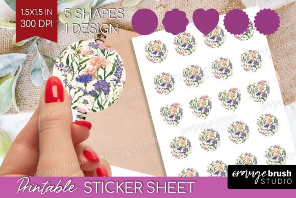 Download Spring Floral Printable Sticker Sheet - Premium Resources