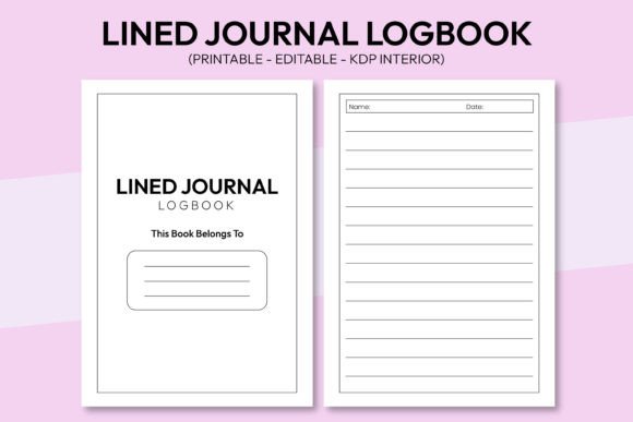 Download Lined Journal Logbook KDP Interior - Kdp interior Collection