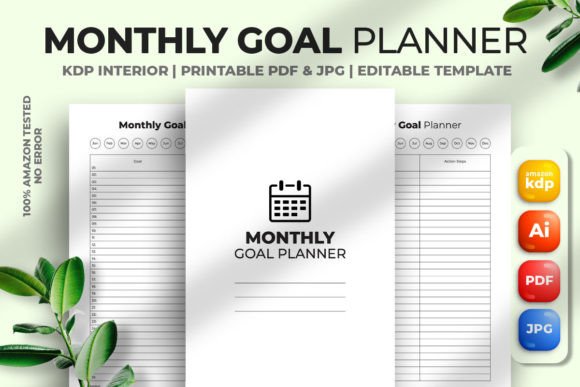 Download Monthly Goal Planner Kdp Interior - Kdp interior Collection