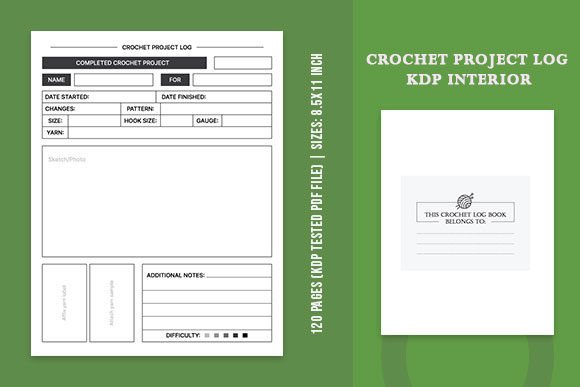 Download Crochet Project Planner KDP Interior - Kdp interior Collection