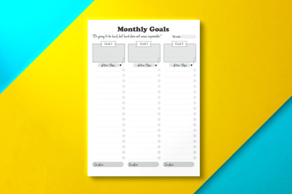 Download Monthly Goals Planner, KDP Interior - Kdp interior Collection